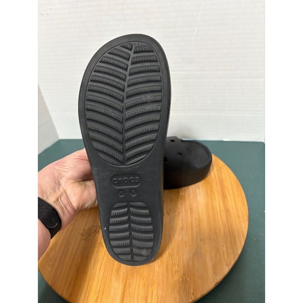 Crocs Slide Black Women's Size 8 Platform Slides - Picture 5 of 6